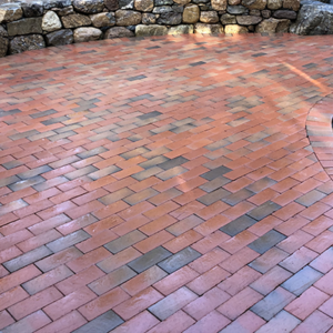 Pine Hall Pavers used in a patio designed and installed by Nest Outdoors of Bedford NH