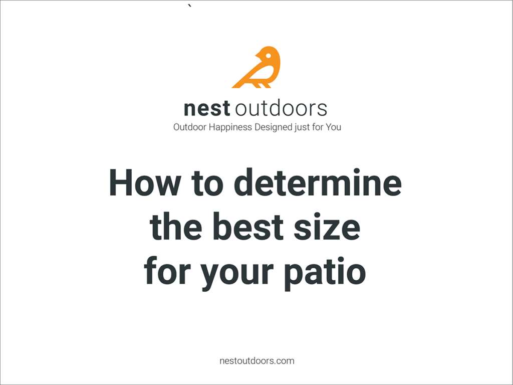 Landscape designer Nest Outdoors shows you how to determine the best size for your patio