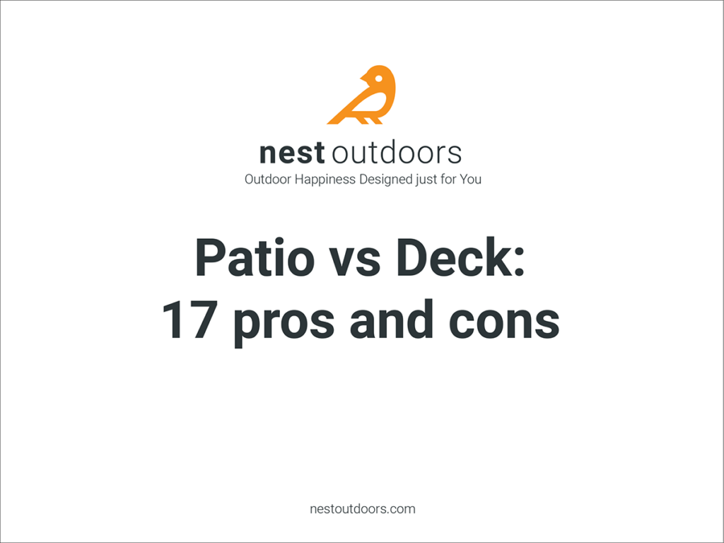 Patio vs Deck- 17 pros and cons by landscape design build company Nest Outdoors of Bedford NH